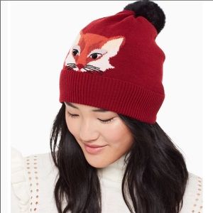 Kate Spade ♠️ Fox Beanie NWT